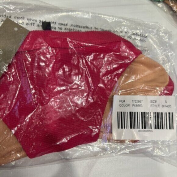 NWT J Crew Pink Ribbed Trim Hipster Full Coverage Bikini Bottom Small - Picture 6 of 8